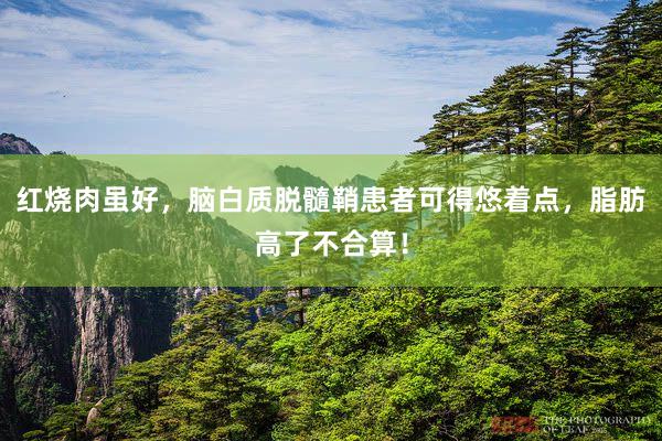 红烧肉虽好，脑白质脱髓鞘患者可得悠着点，脂肪高了不合算！
