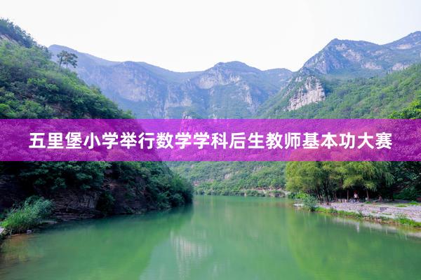 五里堡小学举行数学学科后生教师基本功大赛