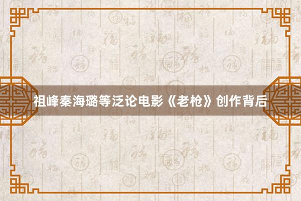 祖峰秦海璐等泛论电影《老枪》创作背后