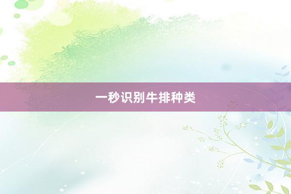 一秒识别牛排种类