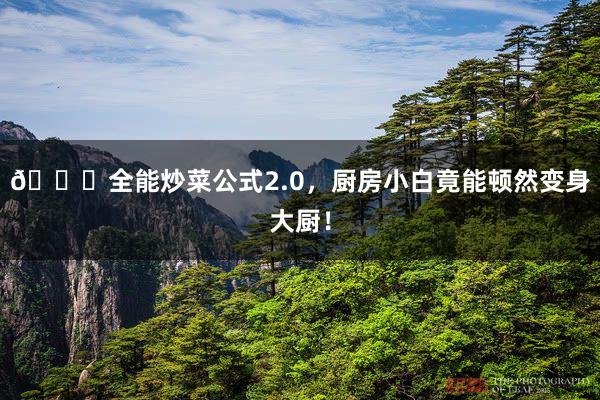 👍全能炒菜公式2.0，厨房小白竟能顿然变身大厨！