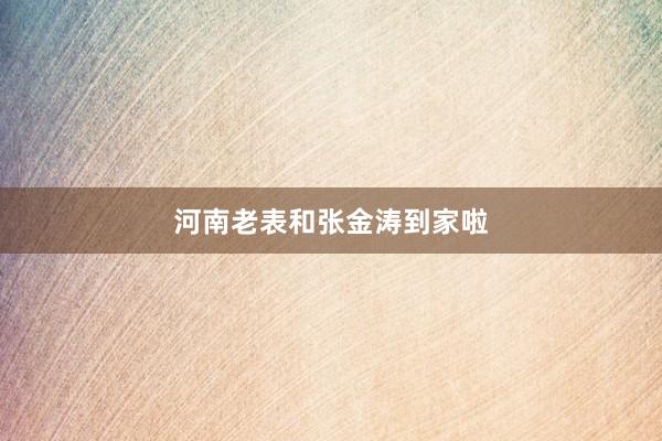 河南老表和张金涛到家啦